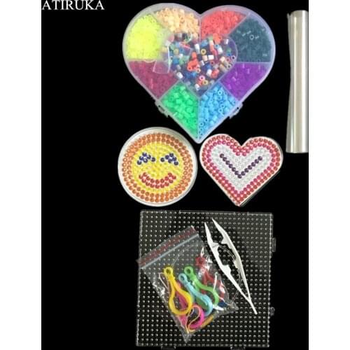 8 Colors 5MM Hama Beads Puzzle Toys For Children DIY Educational Puzzle Toys Perler Beads With Accessories Pegboards Templates