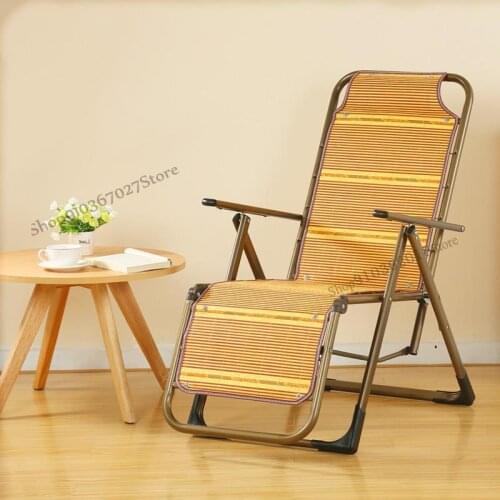 Bamboo recliner for the elderly folding office lunch break chair for the elderly pregnant woman balcony recliner chair