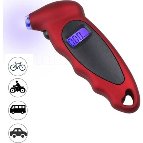 Digital Car Tire Tyre Air Pressure Gauge Meter LCD Display Manometer Barometers Tester for Car Truck Motorcycle Bike 5 colors