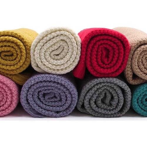 Newborn Infant Cotton Knitted Crochet Blankets Baby Blanket Swaddle Wrap Soft Stretch Crib Sleeping Bedding for Boys Girls Kids