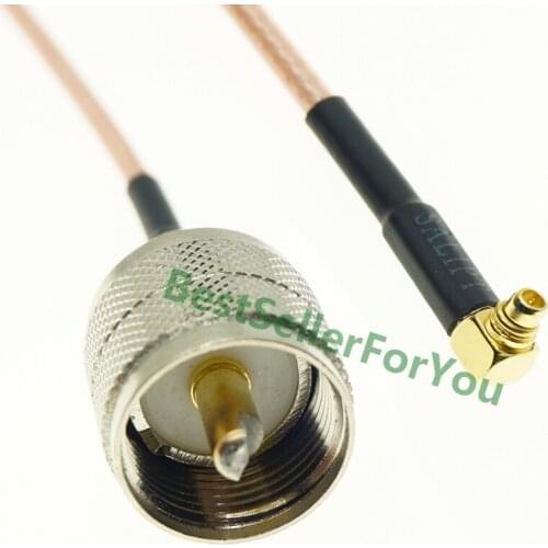 RG316 MMCX MALE RIGHT ANGLE To PL259 UHF Male Connector Coax RF Pigtail Cable