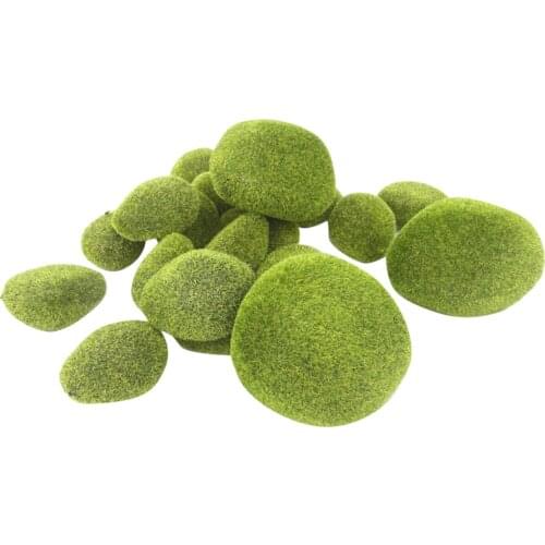 Landscape Green Foam Moss Stone Grass Fake Rocks Mini DIY Garden Supply