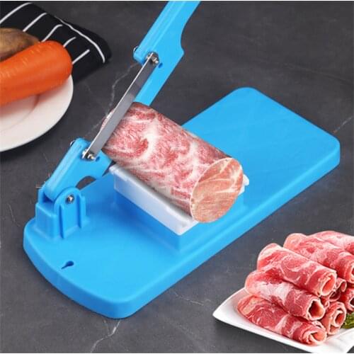 Multifunctional Table Slicer Household Manual Meat Slicer Frozen Lamp Cutting Machine Beef Herb Mutton Rolls Cutter Meat Slicer