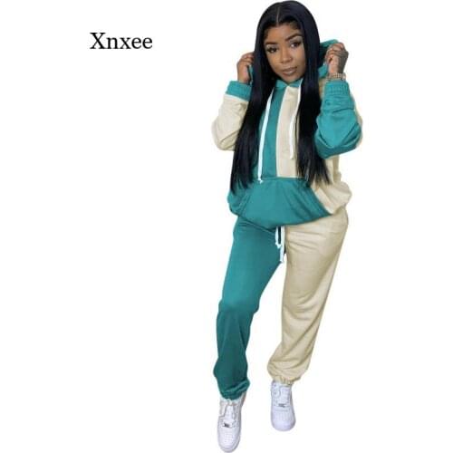 Fashion Ladies Sportswear Sports Suit Sweatshirt and Pants 2-Piece Set Ladies Gym Jogging Suit Ladies Clothing