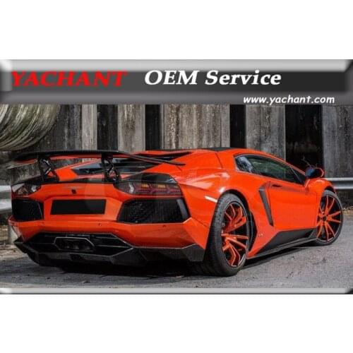 Wet Carbon Fiber GT Wing Fit For 2011-2017 Aventador All Models DC Molto Veloce Base Package Style Rear Spoiler with Deck Lid
