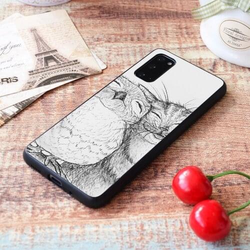 For Samsung Galaxy The Owl and the Pussycat Soft TPU border Samsung Galaxy Case