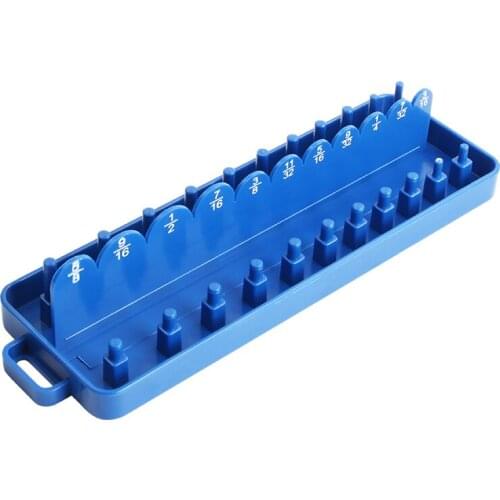 2021 Newest Storage Bracket Storage Box Inch Socket Head Insert Row Guide Rail Socket Hanger to Place Plastic Rack Tools