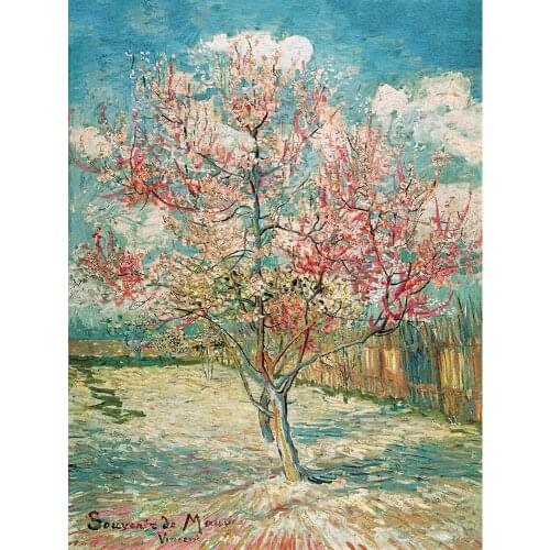 New Arrival Puzzle Toy 1500 Pcs Van Gogh Painting Peach Tree Souvenir De Mauve Wooden Paper Puzzles Gift for New Year Gift