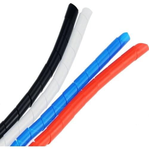 2M 8mm Spiral Wire Organizer Wrap Tube Flame Retardant Cable Sleeve Colorful Cable Casing Cable Sleeves Winding Pipe