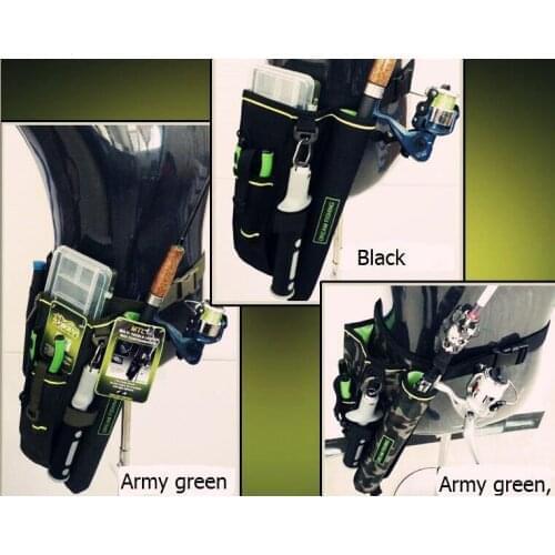 One Multifunction Large Waist bag with box Capacity Fishing Tackle Storage Bags Waist Bag Fly Fishing Rod Bag Fishing Pocket