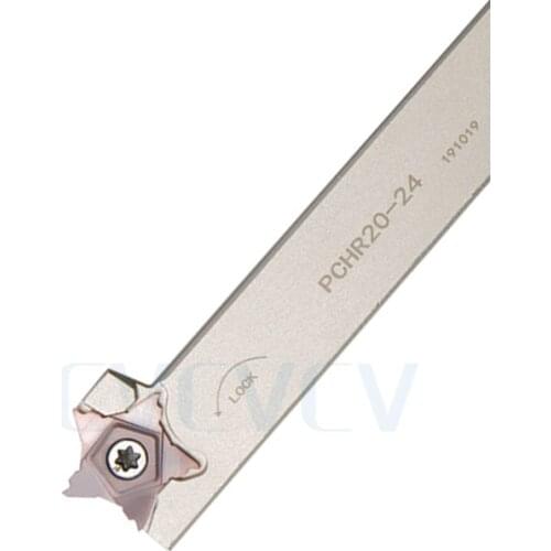 PCHR/TQHR 12-24/16-27/25-27 CNC Lathe External Cutting Groove Tools Holder Spring steel Turning Machining Use Pentagonal inserts