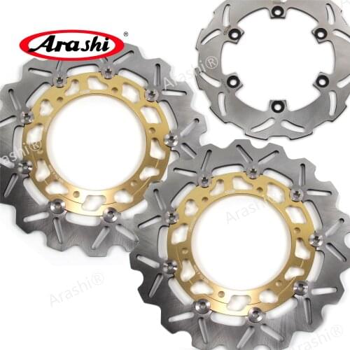 ARASHI Full Floating CNC Front 296mm Rear 220mm Brake Rotors Disc For YAMAHA YZF R6 YZF-R6 R 6 2000 2001 2002 Motorcycle Disk