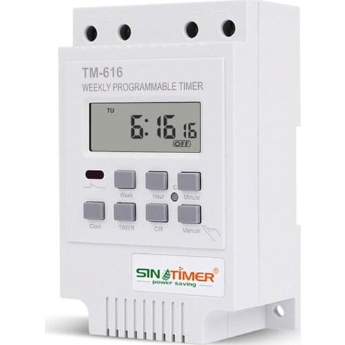 30AMP Weekly Programmable Digital TIME SWITCH Relay Control Timer 220V Din Rail Mount