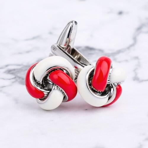 The Most Popular Metal Knots Enamel Cufflink Cuff Link For Mens Suit French Shirt Business