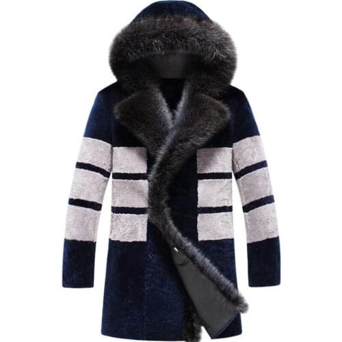 Real Fur Coat Men Sheep Shearing Winter Jacket Men Natural Wool Coat for Mens Clothing Plus Size Veste Homme 1688-1 YY861