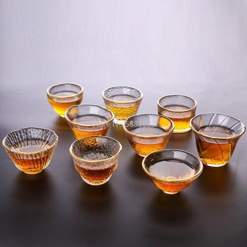Glass Japanese Small Teacup Kung Fu Tea Set Eight-piece Tea Cup Household