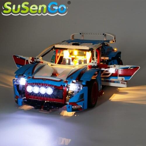 SuSenGo LED Light Kit For 42077 Technic Series Rally Car Compatible with 20077 10826 , NO Block Model