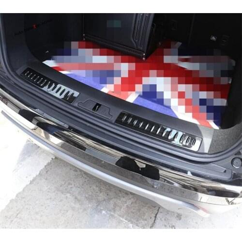 Yimaautotrims Inner Rear Trunk Guard Door Protector Sill Plate Cover Kit For Land Rover Range Rover Velar 2018 - 2021 Interior