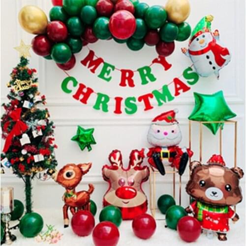 1pcs merry christmas aluminum foil balloon santa boy christmas new year party decoration snowflake balloon adult children toy