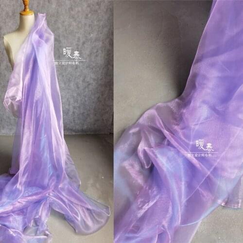 High-end Tulle Fabric Fluorescent Lilac colour Hazy feeling DIY Veil Flower Background Decor Skirt Dress Designer Fabric