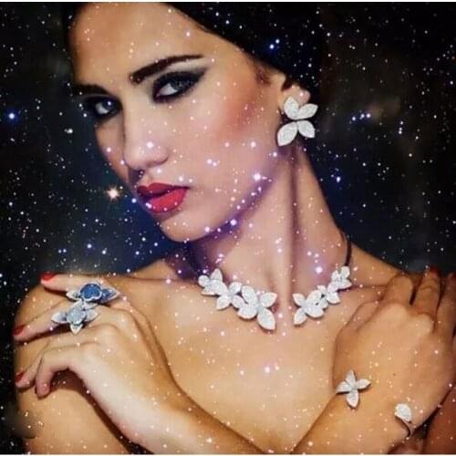 Be 8 Classic Design Romantic AAA CZ Jewelry Flower Design Stud Earrings for Women Earrings Accessories E635