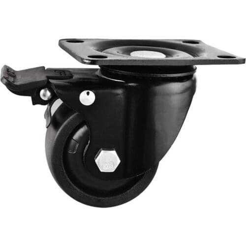 3-inch Casters Low Gravity Brake Universal Wheel, Heavy Nylon Cowboy Medical Equipment Cabinet Caster