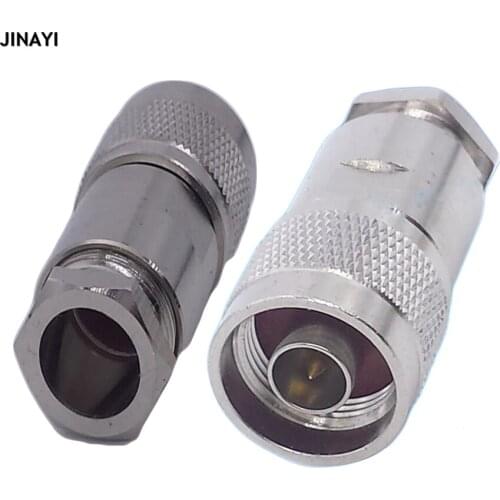 10pcs N Plug Male Clamp for Coax Cable 50-7 7D-FB LMR400 RG213 RF Connector
