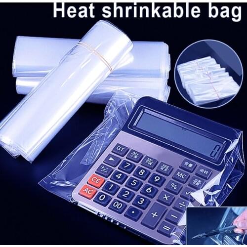 100 Pcs Heat Shrink Film Clear PVC Shrinkable Packaging Wrap Sealing Protector EL