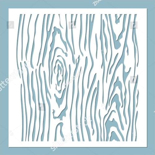 120x120mm Wood Grain Pattern Art Background Board Metal Cutting Dies Square Stencil for DIY Craft Scrapbooking Cards Decorative