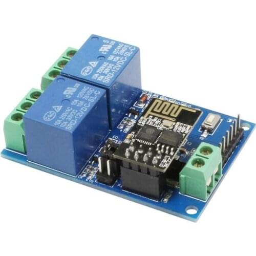 12V ESP8266 Dual channel WiFi Relay module IoT Smart Home for Mobile APP Remote Switch ESP-01
