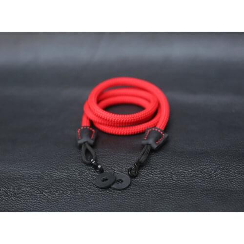 Red 8mm climbing rope handmade Quick-release camera neck shoulder strap