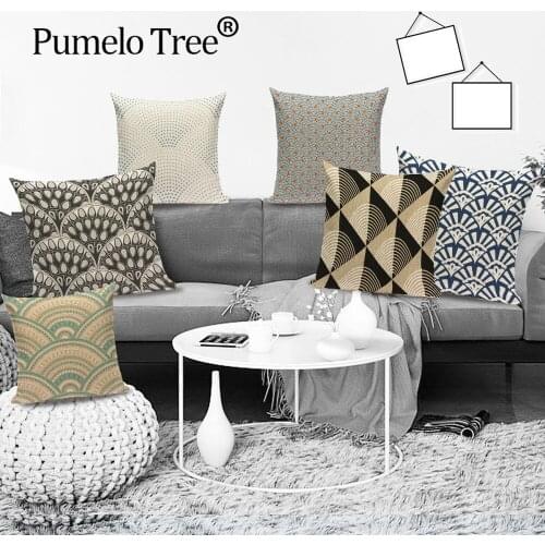 Bohemian Geometric Throw Pillowcase Mandala Stripe Linen Bed Pillows Cover Retro Line Home Decoration Couch Seat Cushion Covers