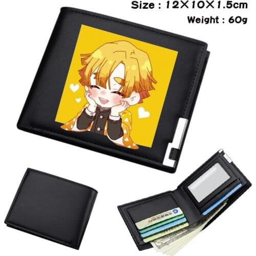Demon Slayer: Kimetsu no Yaiba Cosplay PU Leather Short Wallet Card Holder Money Bag Coin Purse Gift