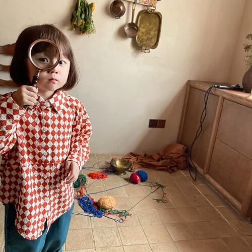 MILANCEL 2021 Autumn Kids Clothes Korean Shirt Long Sleeve Blouse Plaid Boys Tees Girls Tops Casual Children Clothing