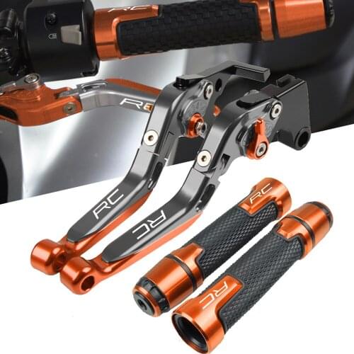 For RC RC125 RC200 RC390 125 200 390 RC8 R Motorcycle Extendable Folding Adjustable Brake Clutch Lever Handlebar Grip Ends