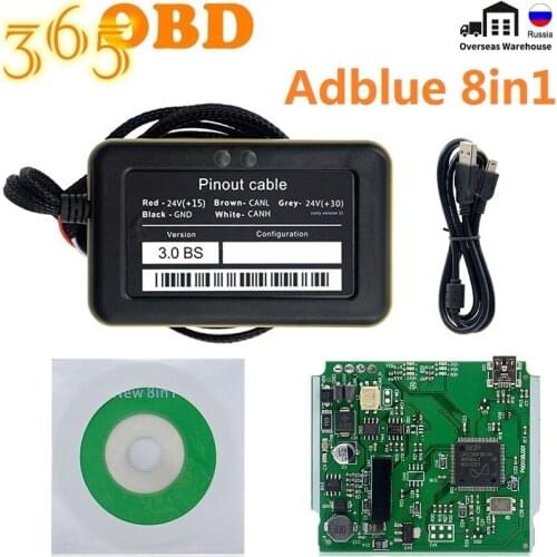 Adblue Emulator 8 IN1 adblue 8in1 Emulation Box with Programing Adapter Truck Adblue Emulator with Nox Sensor diagnostic tool