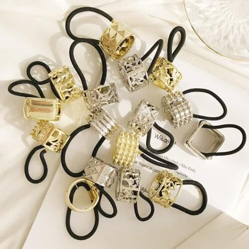 European And American Fashion Creative Hair Accessories Metal Simple Hollow Punk Style Headdress Personality Wild Hair Rope