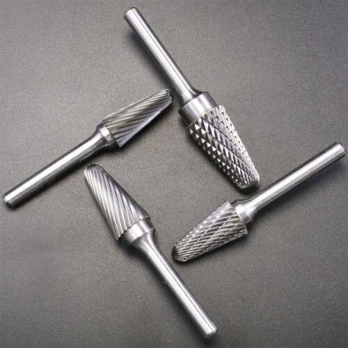 LX Type Head Double Cut Tungsten Carbide Alloy Rotary File Tool Point Burr Die Grinder Abrasive Tool Drill Milling Carving Bit