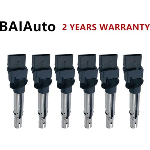6PCS Ignition Coil For Audi A3 Q7 Porsche Cayenne 955 VW Touareg Passat Golf Phaeton 3.2L 3.6L UF-556 022 905 715 A 022905715A