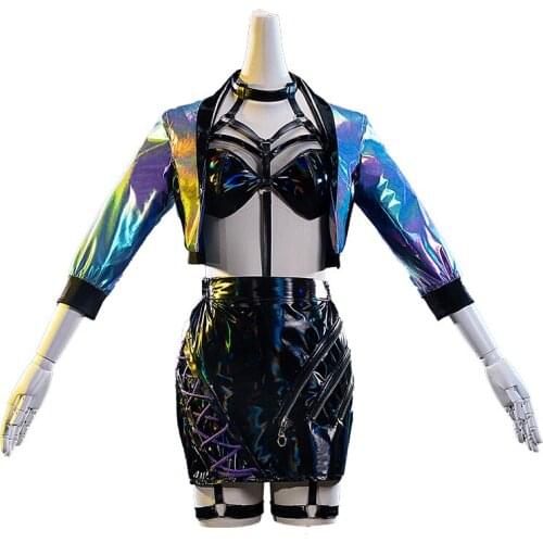 Anime LOL Evelynn Cosplay Costume Coats Underwear Skirt Socks Daily Carnival Party Festival Uniform Brand New