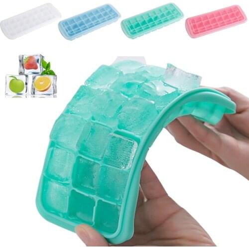 24 Cavity Ice Cube Maker Food Grade Silicone Ice Tray Whiskey Ice Cubes Maker Ice Mold Maker for Party Bar Kitchen Supplies