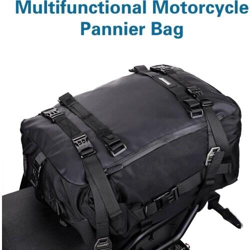 Outdoor Riding Backpack Multi-function Polyester Waterproof 10L Motocross Rear Seat Bag Motorcycle Storage Saddle Bag