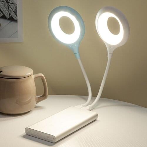 Mini Desk Lighting Portable USB Flexo Ring Lamp Bedroom Study Reading Book Night Lights Eye Protection Lamp