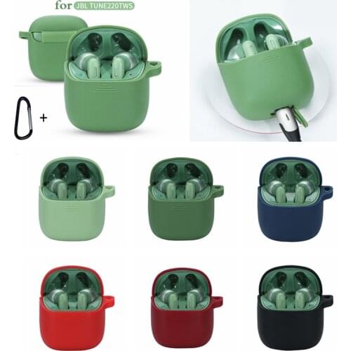 For JBL tune 220 Case Non-slip Protect case Solid color Silicone Wireless Bluetooth Earphones Cover for jbl 220 225 case
