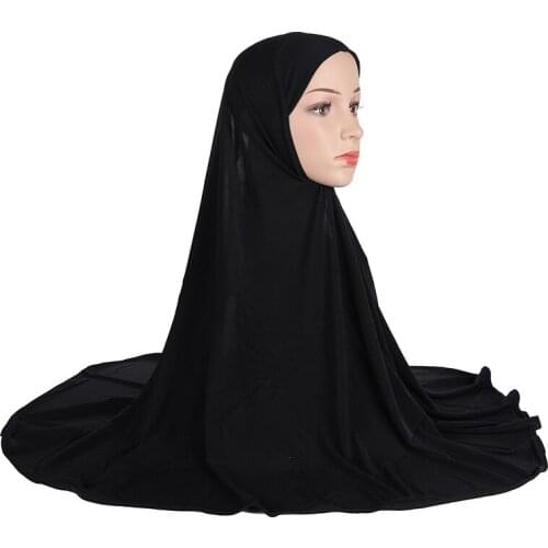 H1389 latest big size plain muslim hijab islamic pray scarf womens headscarf