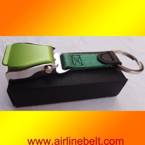 Gift box packing mini airplane airline seat belt buckle keychain keyring Colorful aircraft buckle key ring free shipping present