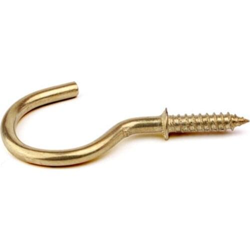 M1-M16 Opening Ring Light hooks iron question mark Sheep eye hook up wood Self-tapping screw bolt Copper plating
