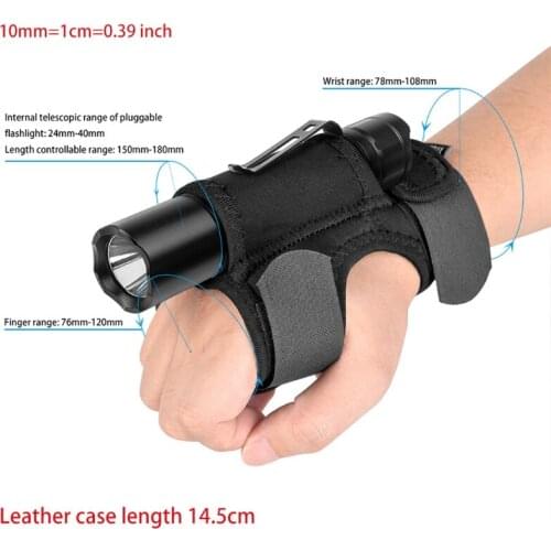 Belt Flashlight Holster Wrist Arm Strap for Surefire G2 6P E2L 3-6 Inch 18650 Mini UC30 UC35 Led Flashlight Dive Light