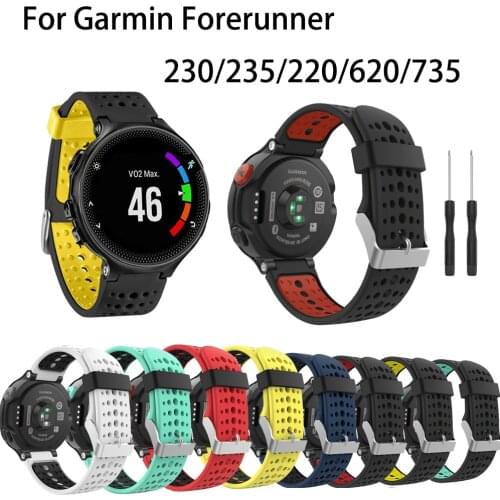 Sport Smart Watch Band Strap for Garmin Forerunner 235/230/620/630/735XT/235Lite Silicone Strap Watchband Bracelet Accessory