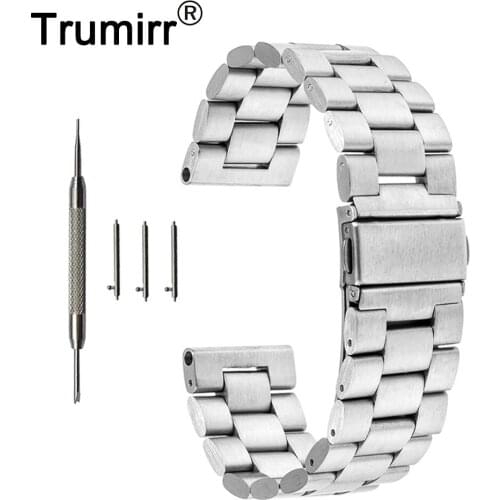 22mm Stainless Steel Band Quick Release for Asus Zenwatch 1 2 LG G Watch W100 W110 Urbane W150 Pebble Time Watchband Wrist Strap